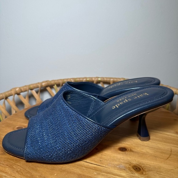 Kate Spade New York Malibu Summer Vacation Resort Sandal Blazer Blue Size 7.5/38 - Picture 1 of 13